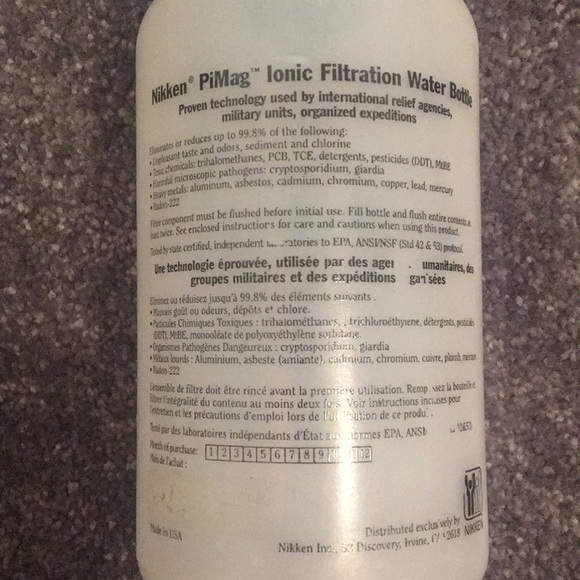 Nikken PiMag Ionic Filtration Water Bottle - Picture 3 of 8